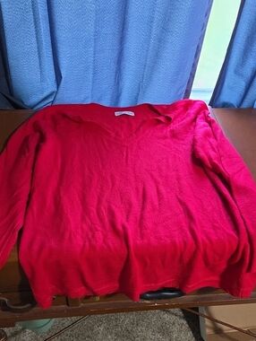 croft & barrow Bright Red V-Neck Sweater